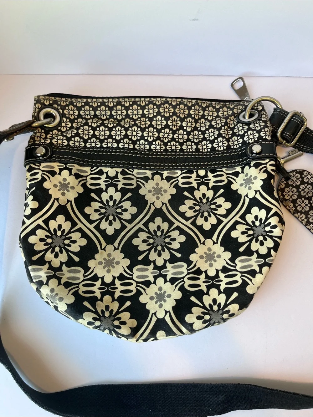 Vintage Fossil Y2K Black Crossbody Bag